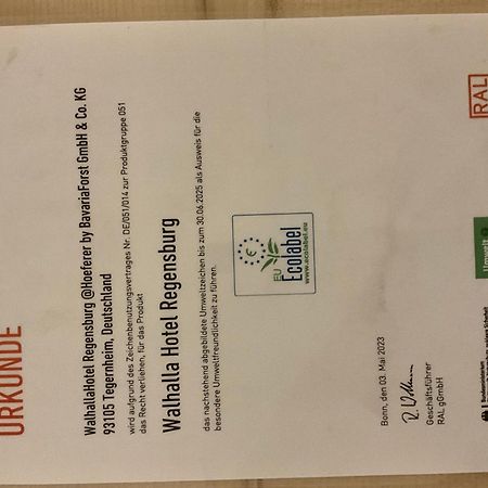 Walhalla Hotel Regensburg Hoeferer 4 Sterne Superior Tegernheim Εξωτερικό φωτογραφία