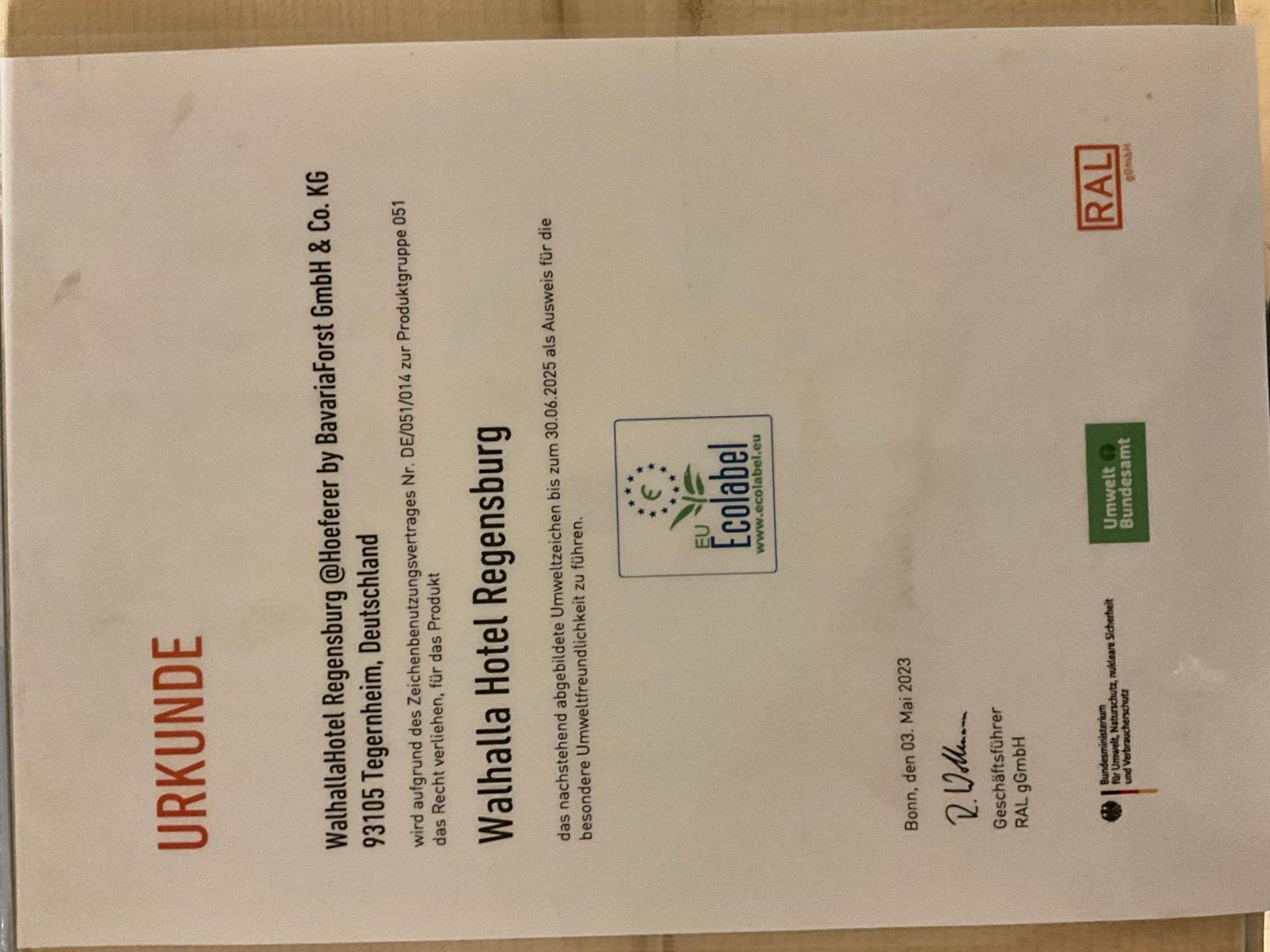 Walhalla Hotel Regensburg Hoeferer 4 Sterne Superior Tegernheim Εξωτερικό φωτογραφία
